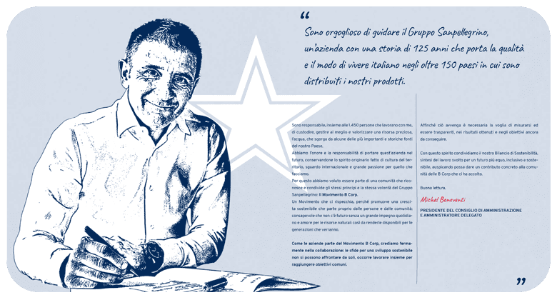 Immagine di un uomo che lavora con un report CSV per Sanpellegrino.