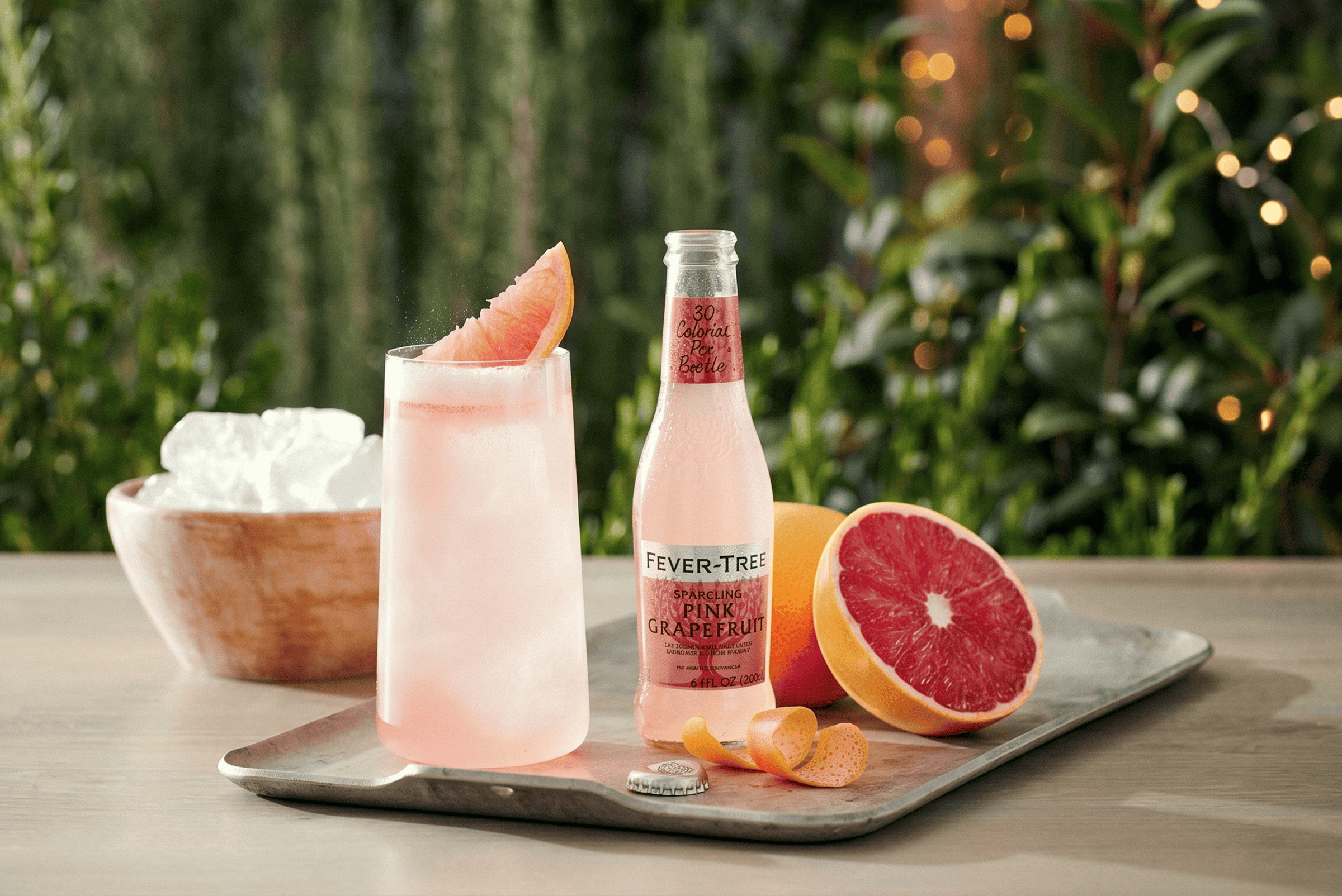 http://Cocktail%20rosa%20con%20pompelmo%20e%20ghiaccio,%20decorato%20con%20fetta%20di%20pompelmo.