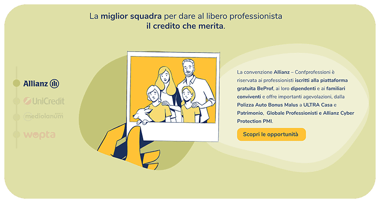 Immagine di una conferenza con rappresentanti Allianz e Polizza Auto BeProf.